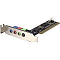 StarTech.com 4 Channel Low Profile PCI Sound Adapter Card AC97 3D Audio Effects 1 thumbnail image