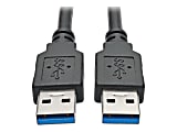 Eaton Tripp Lite Series USB 3.0 SuperSpeed A/A Cable (M/M), Black, 6 ft. (1.83 m) - USB cable - USB Type A (M) to USB Type A (M) - USB 3.0 - 6 ft - molded - black