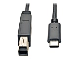 Tripp Lite USB-C to USB-B Cable (M/M) USB 3.2 Gen 2 (10 Gbps) Thunderbolt 3 Compatible 3 ft. (0.91 m)