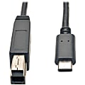 Tripp Lite USB-C to USB-B Cable (M/M) USB 3.2 Gen 2 (10 Gbps) Thunderbolt 3 Compatible 3 ft. (0.91 m) 1 thumbnail image