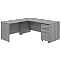 Bush Business Furniture Studio C 72"W x 30"D L-Shaped Desk With Mobile File Cabinet And 42"W Return, Platinum Gray, Standard Delivery