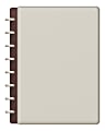 TUL® Discbound Notebook With Leather Cover, Junior Size, Narrow Ruled, 60 Sheets, Cannoli Cream 1 thumbnail image