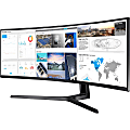 Samsung C49J89 49" Double Full HD (DFHD) Curved Screen LED LCD Monitor - 32:9 - Charcoal Black Hairline, Titanium - C49J890DKN 1 thumbnail image