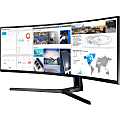 Samsung C49J89 49" Double Full HD (DFHD) Curved Screen LED LCD Monitor - 32:9 - Charcoal Black Hairline, Titanium - Vertical Alignment (VA) - 3840 x 1080 - 16.7 Million Colors - 300 Nit Typical, 250 Nit Minimum - 5 ms