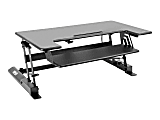 Eaton Tripp Lite Series WorkWise Height-Adjustable Sit-Stand Desktop Workstation - Standing desk converter - rectangular with contoured side - black - black base