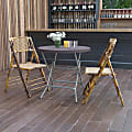 Flash Furniture Round Rattan Plastic Folding Table, 30-1/4"H x 31-1/2"W x 31-1/2"D, Brown 1 thumbnail image