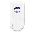 Purell® CS2 Push-Style Hand Sanitizer Dispenser, 10-1/16”H x 5-3/16”W x 3-7/8”D, White 1 thumbnail image