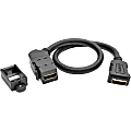 Tripp Lite High-Speed HDMI with Ethernet All-in-One Keystone/Panel Mount Coupler Cable (F/F) Angled Connector 1 ft. (0.31 m) - HDMI  - P164001KPABK 1 thumbnail image