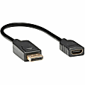 Eaton Tripp Lite Series DisplayPort to HDMI Video Adapter Video Converter (M/F), HDCP, Black, 1 ft. - 1 ft DisplayPort/HDMI A/V Cable  - P136001 1 thumbnail image