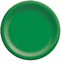 Amscan Round Paper Plates, Festive Green, 10”, 50 Plates Per Pack, Case Of 2 Packs