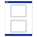 Avery® Print-To-The-Edge Postcards With Sure Feed®, S00-DMG-PRMWC10, 4-1/4" x 5-1/2", Matte White, Preprinted Blue Border/Gold Dots Design, Pack Of 20 1 thumbnail image