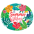Amscan Tropical Jungle Paper Oval Plates, 10" x 12", Multicolor, 18 Plates Per Pack, Set Of 2 Packs 1 thumbnail image