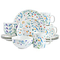 Gibson Home Butterfly Floral 16-Piece Fine Ceramic Dinnerware Set, White 1 thumbnail image