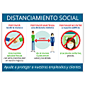 ComplyRight™ Corona Virus And Health Safety Poster, Social Distancing, Spanish, 10" x 14" 1 thumbnail image