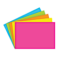Top Notch Teacher Products® Brite Blank Index Cards, 4" x 6", Assorted Colors, 100 Cards Per Pack, Case Of 6 Packs
