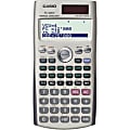 Casio FC200V Financial Calculator - Solar, Battery Powered, Slide-on Hard Case - 4 Line(s) - 12 Digits - Dot Matrix - Battery/Solar Powered - 3.2" x 6.3" x 0.4" - Silver - 1 Each 1 thumbnail image