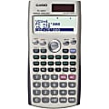 Casio FC200V Financial Calculator - Solar, Battery Powered, Slide-on Hard Case - 4 Line(s) - 12 Digits - Dot Matrix - Battery/Solar Powered - 3.2" x 6.3" x 0.4" - Silver - 1 Each