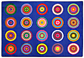 Flagship Carpets Color Rings Rug, Rectangle, 6' x 8' 4", Indigo