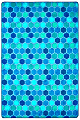Carpets for Kids® Pixel Perfect Collection™ Honeycomb Pattern Activity Rug, 6' x 9', Blue