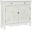 Powell Balfour 2-Door Console Table, 36-1/4"H x 41"W x 11"D, White