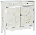 Powell Balfour 2-Door Console Table, 36-1/4"H x 41"W x 11"D, White 1 thumbnail image