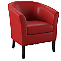 Linon Cullman Faux Leather Club Chair, Red