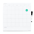 U Brands® Unframed Magnetic Dry-Erase Calendar Whiteboard, 14" x 14", White