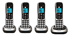 Motorola® CD4014 4-Handset Cordless Telephone Set With Digital Answering System, Silver 1 thumbnail image
