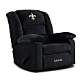 Imperial NFL Playoff Microfiber Recliner Accent Chair, New Orleans Saints, Black