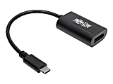 Tripp Lite USB C to DisplayPort Video Adapter Converter 4K x 2K @ 60Hz, Black, USB Type C to DP, USB-C, USB Type-C 6in - External video adapter - USB-C 3.1 - DisplayPort - black