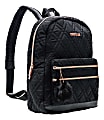 Cosmopolitan Quilted Backpack With 15.5" Laptop Pocket, Black/Rose Gold