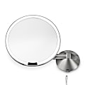 simplehuman Sensor 5X Magnification Wall-Mount Makeup Mirror, 8", Stainless Steel
