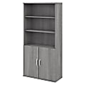 Bush Business Furniture Studio C 73"H 5-Shelf Bookcase With Doors, Platinum Gray, Standard Delivery 1 thumbnail image