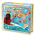 Educational Insights World Map Foam Puzzle, 24" x 36", Pre-K To Grade 4