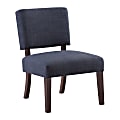 Office Star Jasmine Fabric Accent Chair, Navy 1 thumbnail image