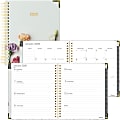Blueline Romantic Flowers Planner - Julian Dates - Weekly, Monthly - 1 Year - January 2021 till December 2021 - 1 Week, 1 Month Double Page Layout - 8" x 11" Sheet Size - Twin Wire - Floral