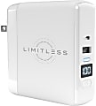 Limitless Innovations ChargeHub PowerPro Go 3-In-1 Wall Charger And Portable Power Bank With Digital Display, White 1 thumbnail image