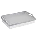 Rossie Home Lap Tray With Pillow, 4.1"H  x 17.5"W x 13.5"D, Calming Gray