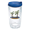 Tervis Palm And Hammock Tumbler With Lid, 16 Oz, Clear