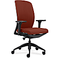 Lorell® Fabric High-Back Chair, Orange/Black