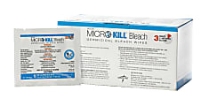 Medline Micro-Kill+™ Bleach Germicidal Bleach Wipes, 3" x 3", White, Box Of 100