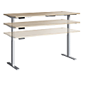 Bush Business Furniture Move 60 Series 72"W Height Adjustable Standing Desk, Natural Elm/Cool Gray Metallic, Standard Delivery