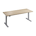 Bush Business Furniture Move 60 Series 72"W Height Adjustable Standing Desk, Natural Elm/Cool Gray Metallic, Standard Delivery