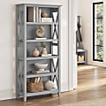 Bush Business Furniture Key West 66"H 5-Shelf Bookcase, Cape Cod Gray, Standard Delivery 1 thumbnail image