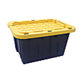 Centrex Plastics Tough Box Storage Tote, Snap Lid, 12 Gallons, 22 3/16" x 16 5/16" x 12 1/2", Black/Yellow 1 thumbnail image