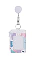 Office Depot® Brand Fashion Badge Holder With Clip Reel, 3-1/2" x 2-1/2", Splatter