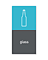 simplehuman Magnetic Trash Label, Glass, 4" x 8", Gray 1 thumbnail image