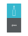 simplehuman Magnetic Trash Label, Glass, 4" x 8", Gray