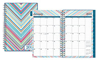 Blue Sky™ Weekly/Monthly Planner, 5" x 8", 50% Recycled, Solana, January to December 2018 (101680)