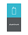 simplehuman Magnetic Trash Label, Aluminum, 4" x 8", Gray